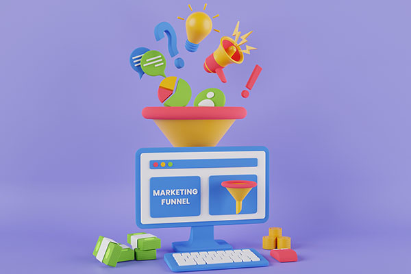Sales funnel illustration