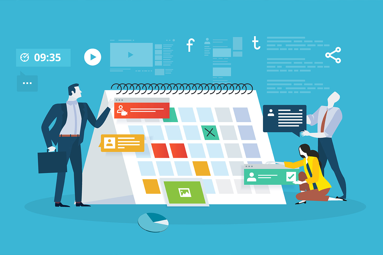 Social media content calendar